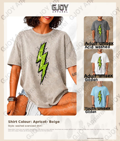 Halloween 104 Ghostly Vibes - Adult Vintage Stylish Acid Wash Unisex Oversized Graphic Tee |Youth Gildan| Adult Gildan