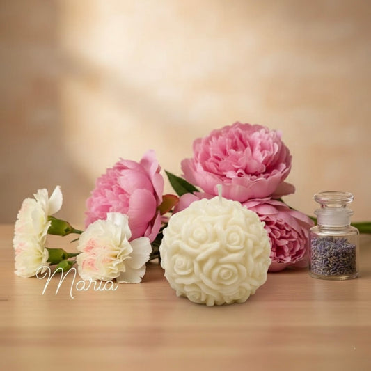 Rose Ball Thank you Card- Medium - Scented Candle