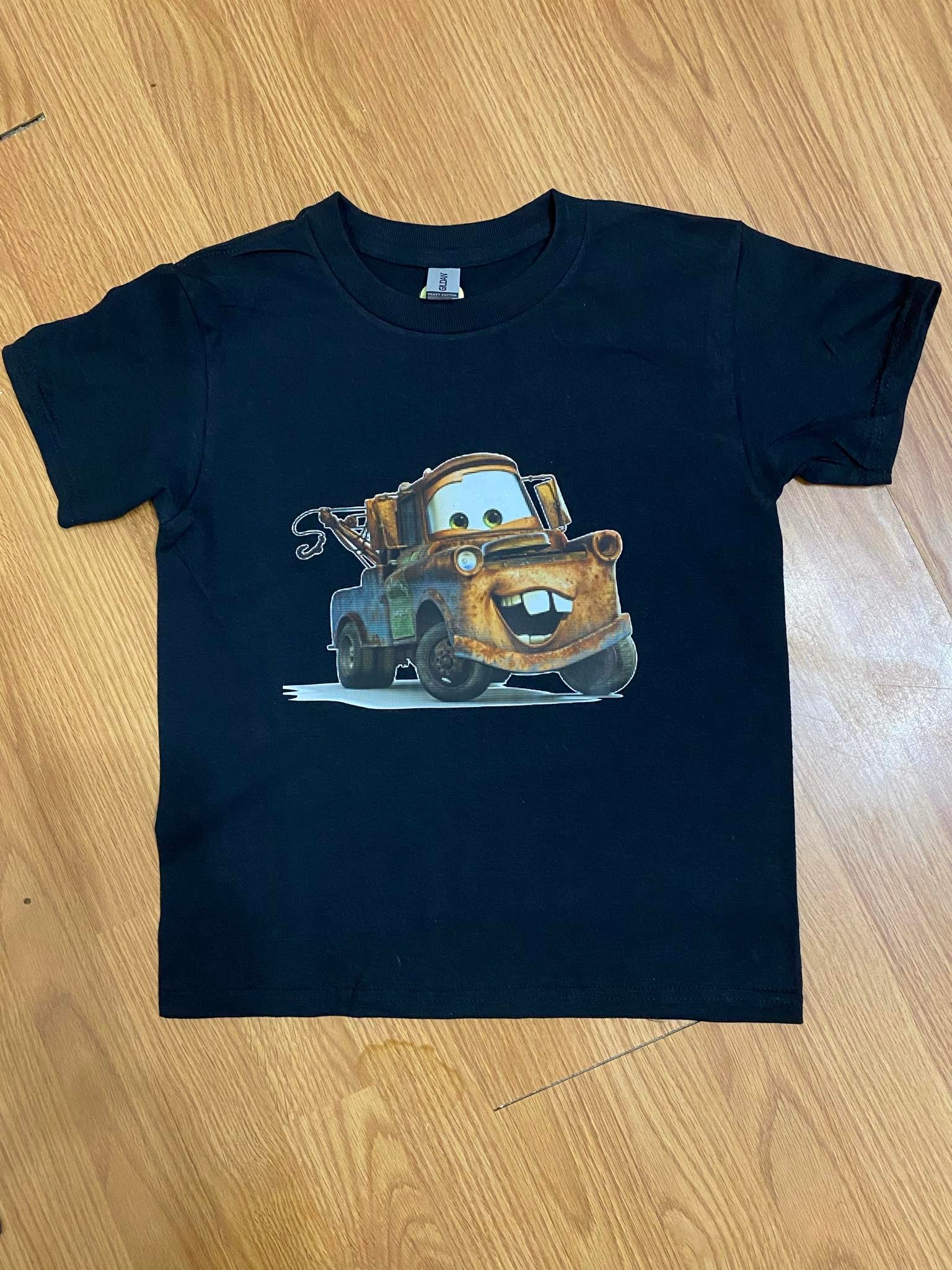 Mater character printed shirt at Grand Print YJ 
High quality - Heavy cotton - Toddler and Youth