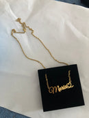 Custom Necklace Name English Arabic Letters