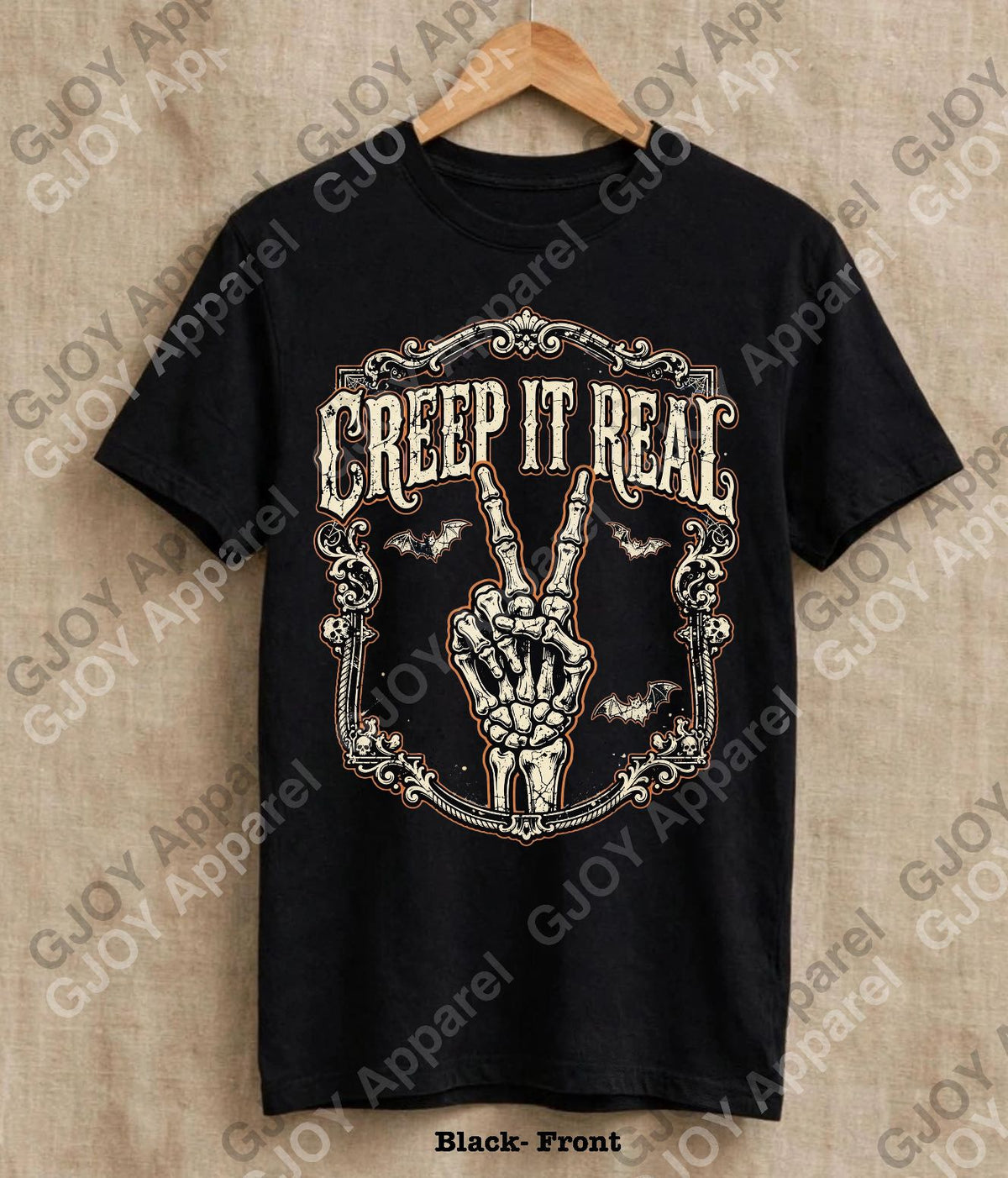 Halloween (103) Creep it Real- Adult Vintage Stylish Acid Wash Unisex Oversized Graphic Tee |Youth Gildan| Adult Gildan