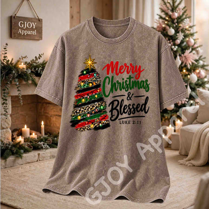 Christmas 1021 - Merry Christmas and Blessed Sweatshirt - Adult and Youth -Acid was adult Shirts