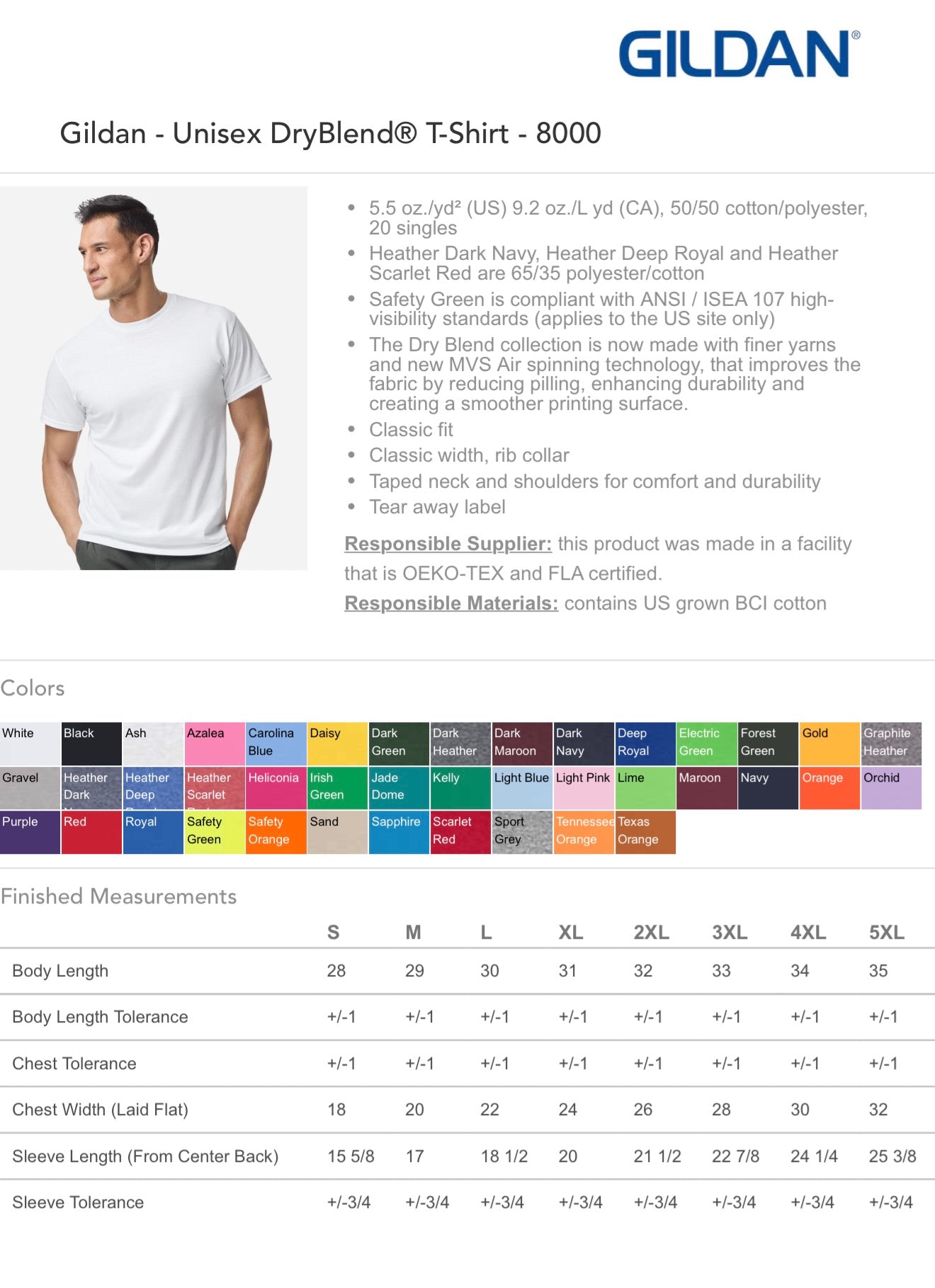 Customized Unisex Dryblend® T-Shirt - Gildan 8000