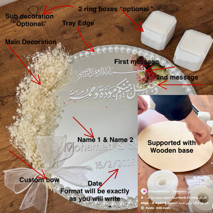Personalized engagement ring tray