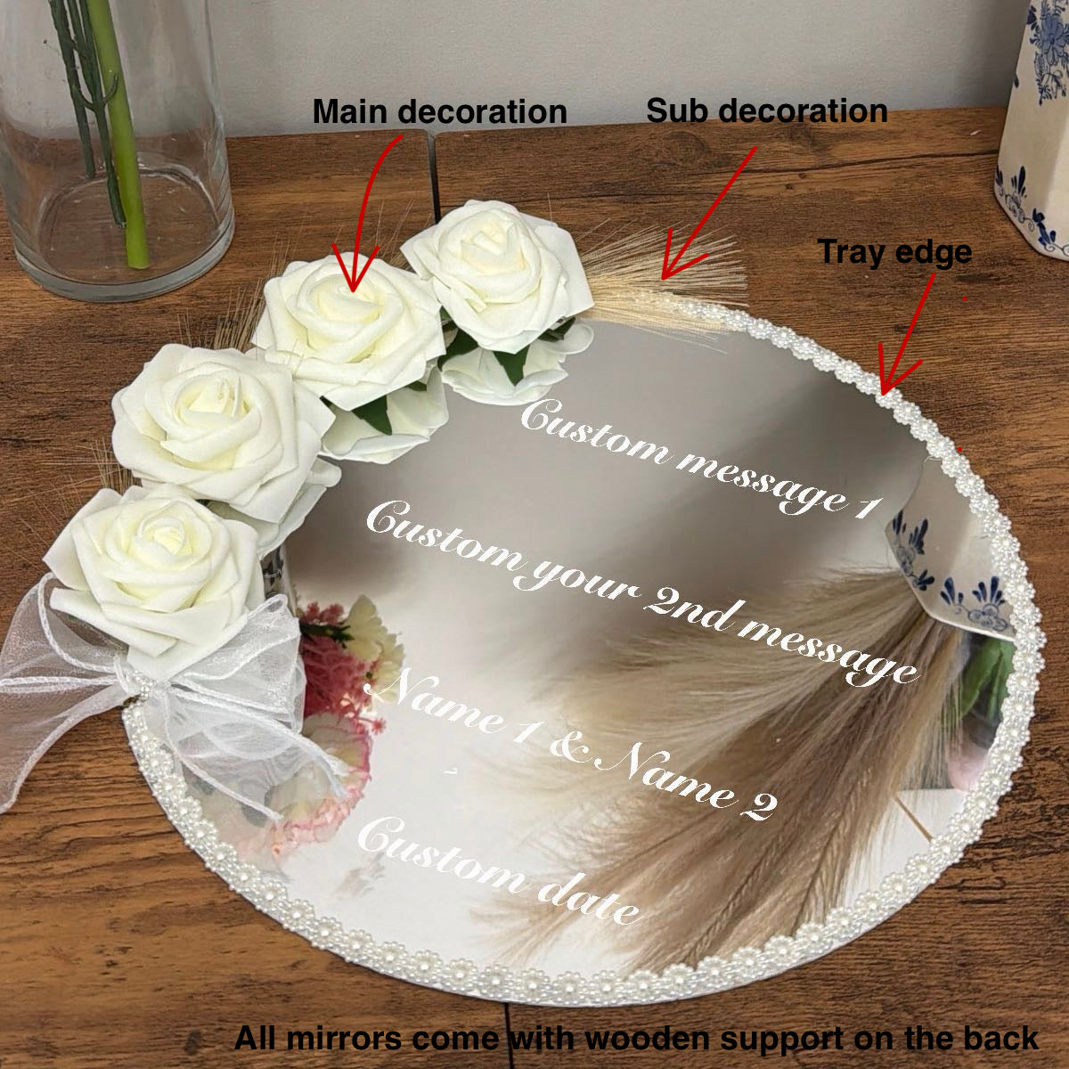 Personalized engagement ring tray