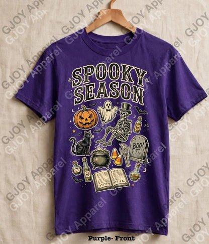 Halloween (107) Spooky Season  - Vintage Acid Wash T-Shirt | Stylish Unisex Oversized Graphic Tee |Youth Gildan| Adult Gildan