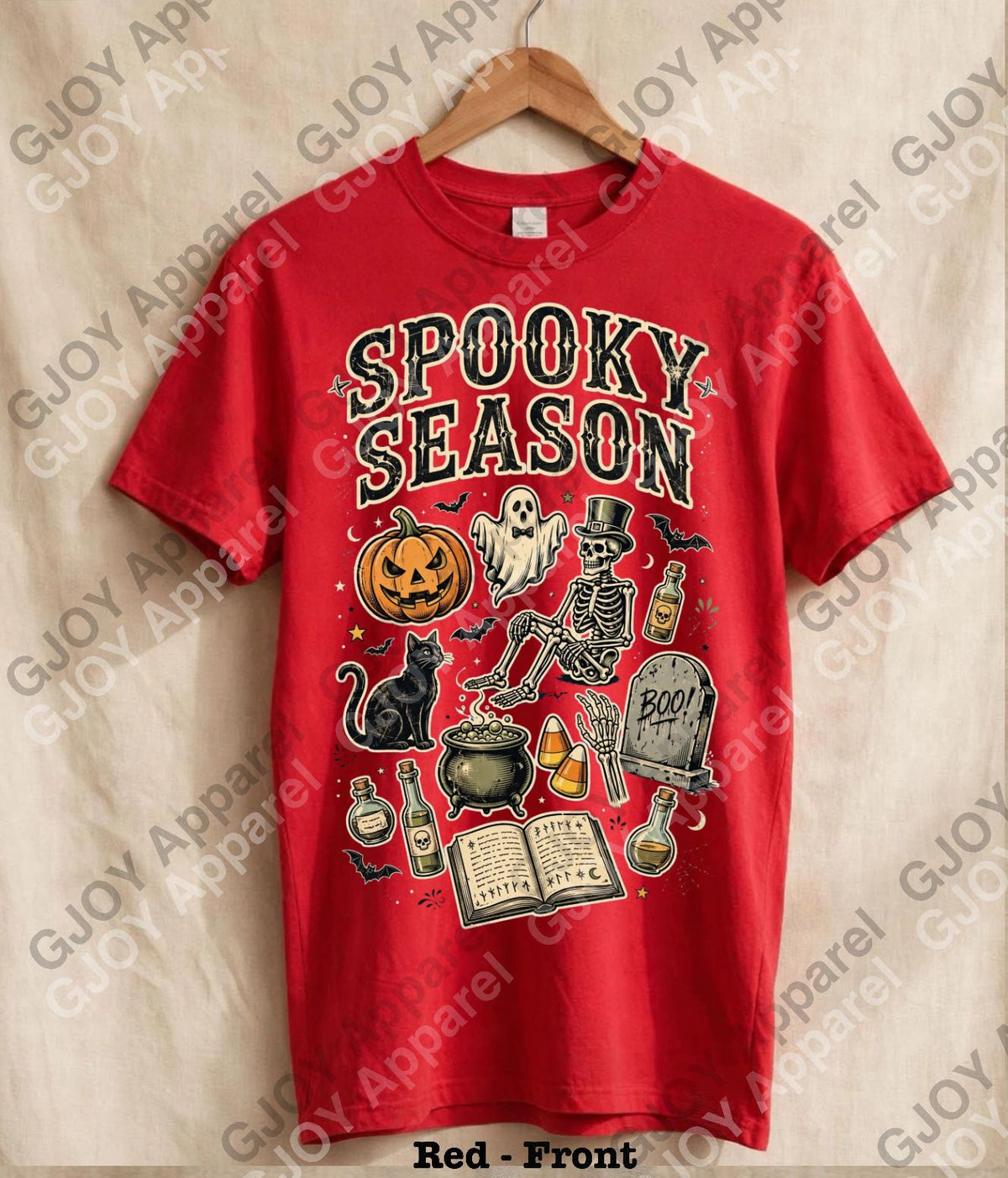 Halloween (107) Spooky Season  - Vintage Acid Wash T-Shirt | Stylish Unisex Oversized Graphic Tee |Youth Gildan| Adult Gildan