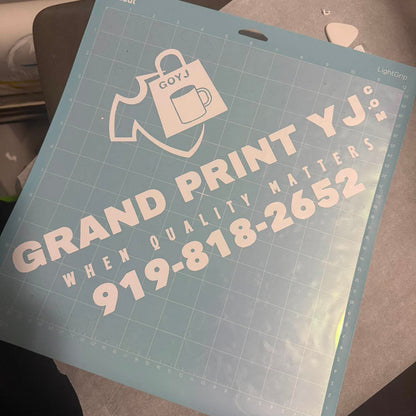 Custom Vinyl Decal | Personalized Permanent Vinyl Sticker | Car Window Decal, Store Door Hours, Laptop & Wall Decal | One Color Custom Cut