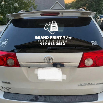 Custom Vinyl Decal | Personalized Permanent Vinyl Sticker | Car Window Decal, Store Door Hours, Laptop & Wall Decal | One Color Custom Cut