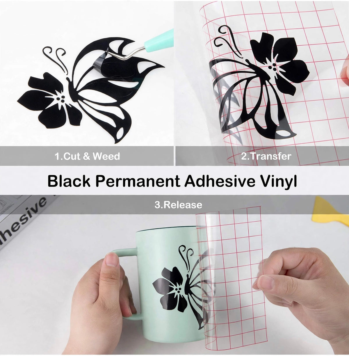 Custom Vinyl Decal | Personalized Permanent Vinyl Sticker | Car Window Decal, Store Door Hours, Laptop & Wall Decal | One Color Custom Cut