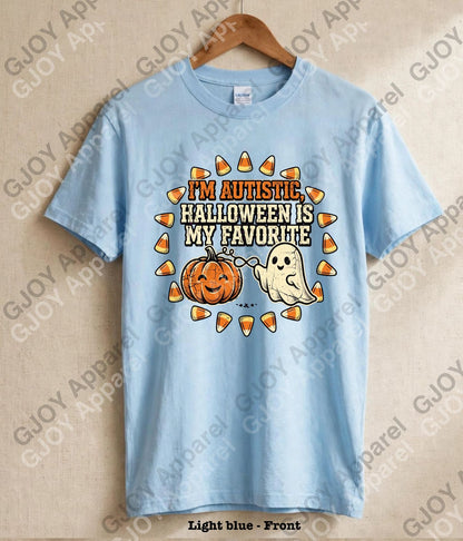 Halloween (102) Autism Halloween is my Favourite - Adult Vintage Stylish Acid Was Unisex Oversized Graphic Tee |Youth Gildan| Adult Gildan