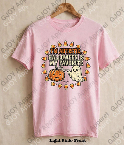 Halloween (102) Autism Halloween is my Favourite - Adult Vintage Stylish Acid Was Unisex Oversized Graphic Tee |Youth Gildan| Adult Gildan