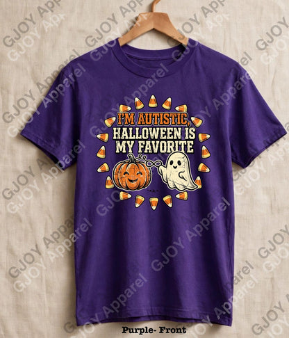 Halloween (102) Autism Halloween is my Favourite - Adult Vintage Stylish Acid Was Unisex Oversized Graphic Tee |Youth Gildan| Adult Gildan