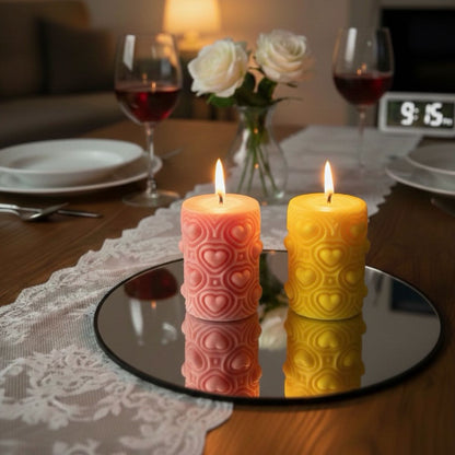 Everlasting Heart | Pillar Candle | Oval Cylinder