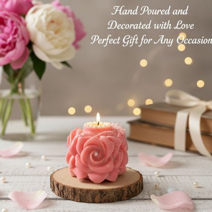 Luxury Rose Style Candle | Pillar Candle