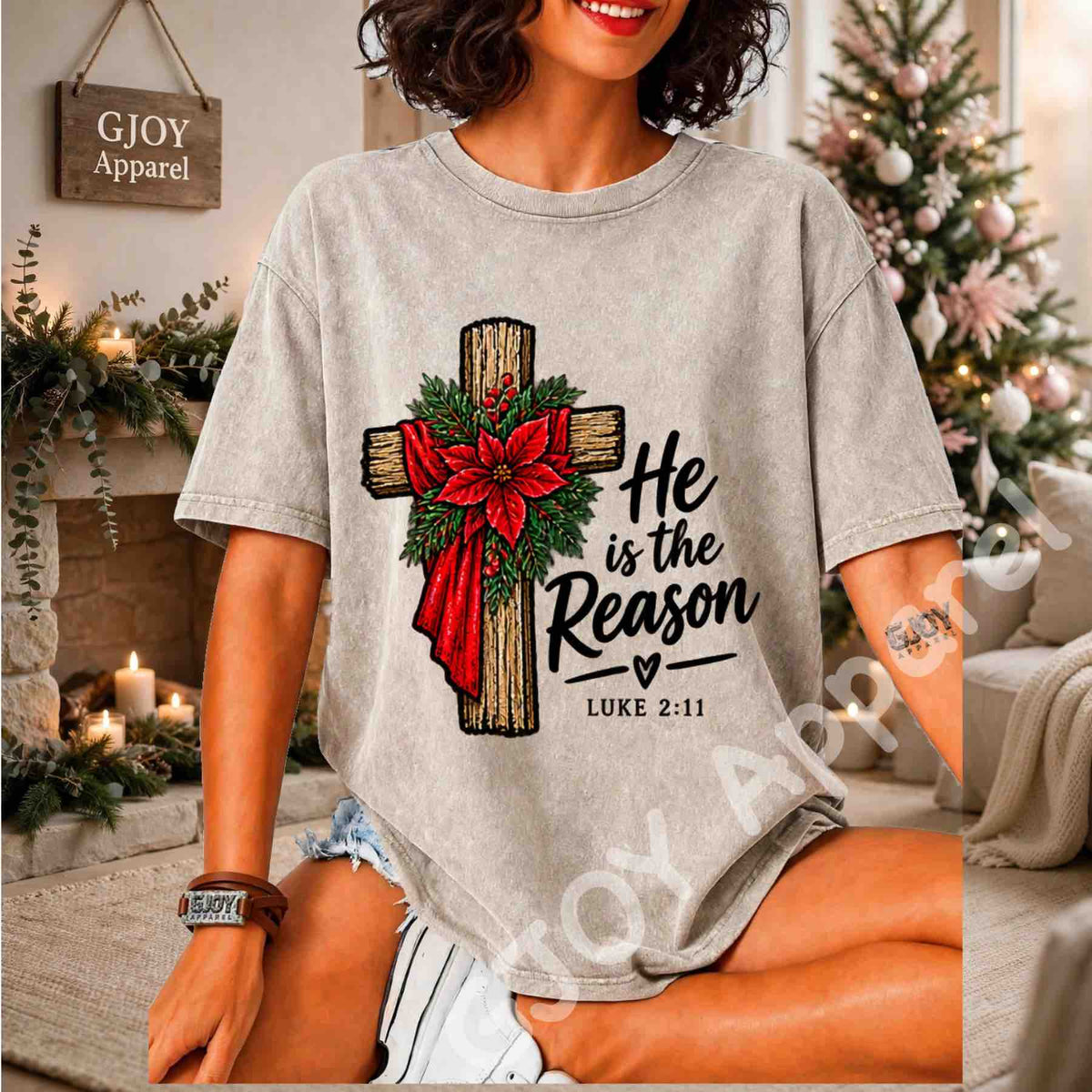 Christmas 1020 - He is the Reason Christmas Sweatshirt - Adult and Youth -Acid was adult Shirts