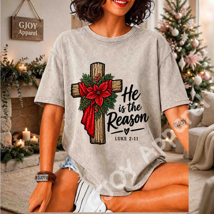 Christmas 1020 - He is the Reason Christmas Sweatshirt - Adult and Youth -Acid was adult Shirts