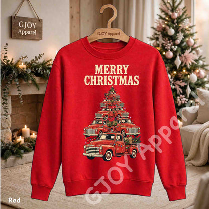 Christmas Nc 15 - Local Vintage Cars Christmas Tree Sweatshirt - Adult and Youth -Acid was adult Shirts