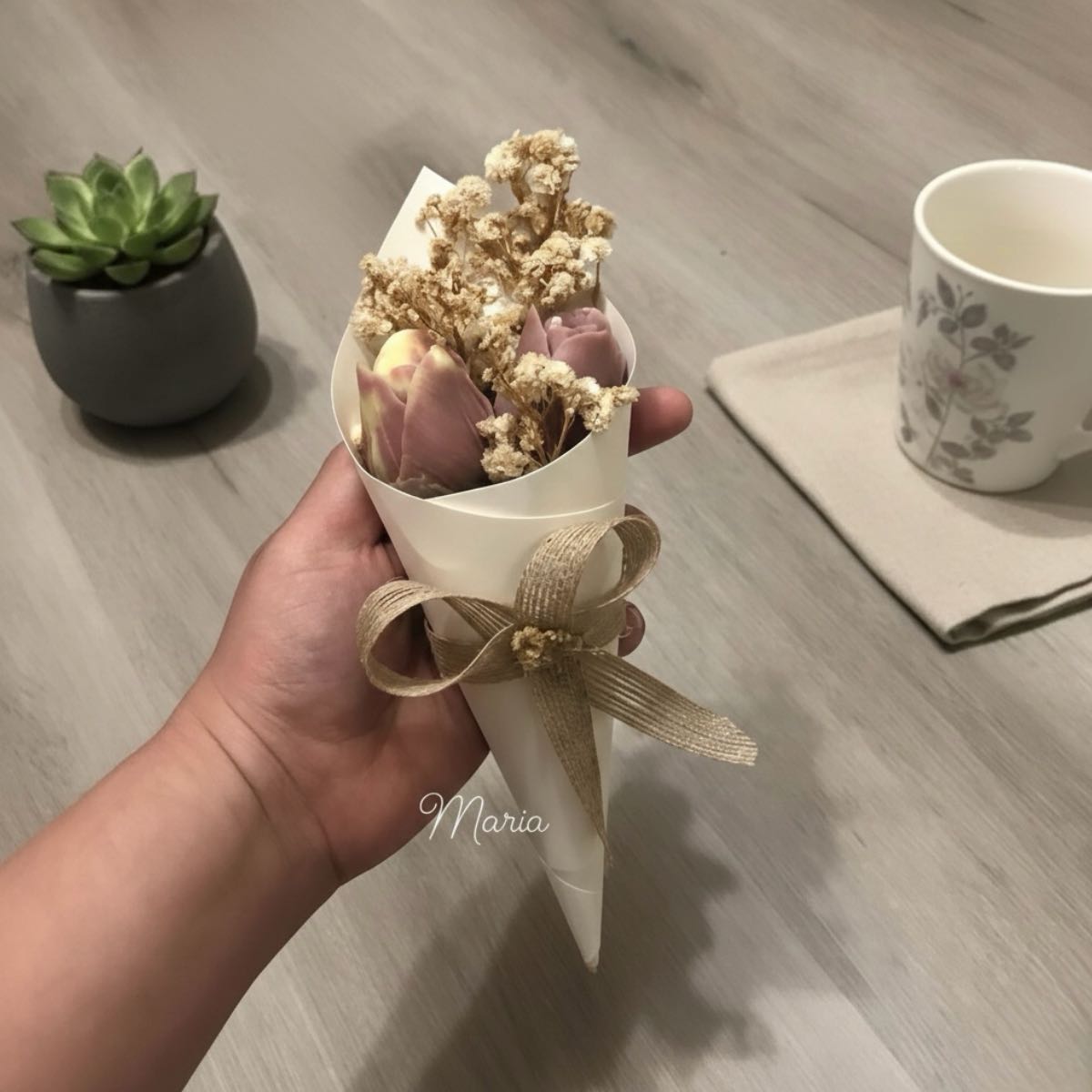 Personalized Tulip Scented Candle cone| Wax Melt| 1.8 oz