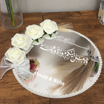 Personalized engagement ring tray