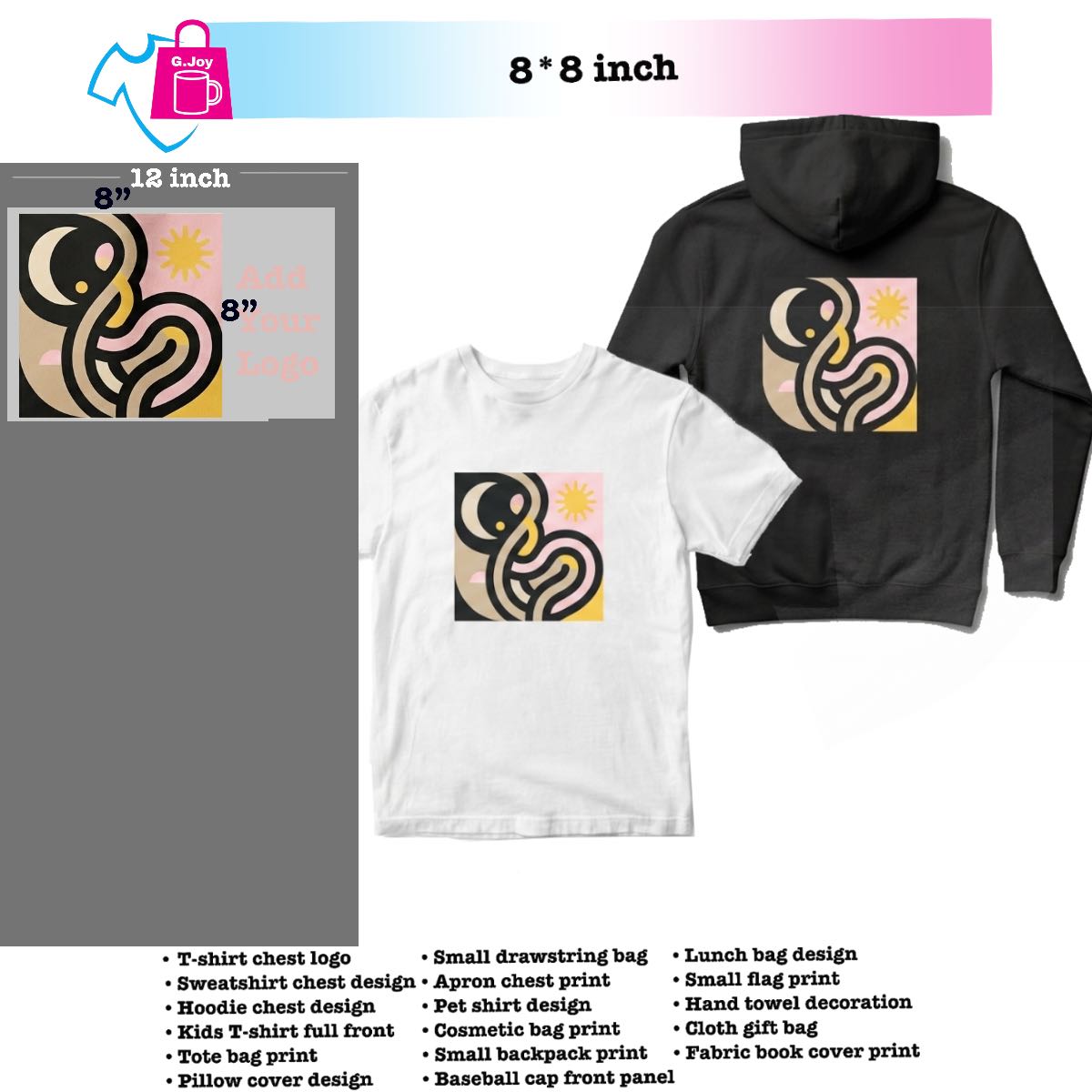 DTF Transfer By Size. Print No Press