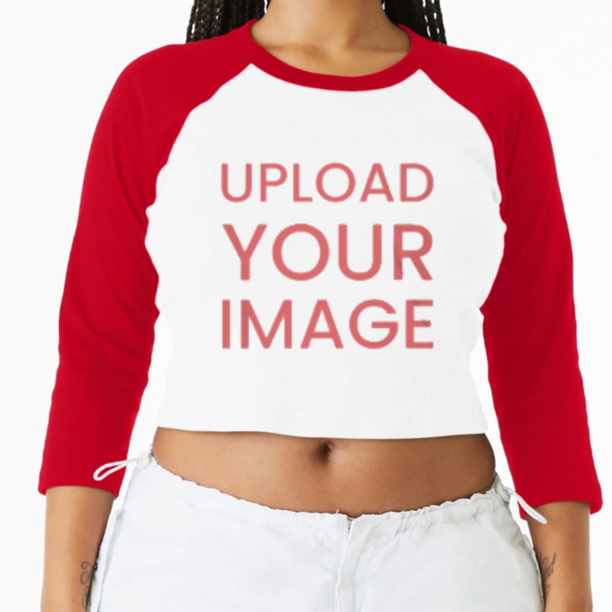 Custom BELLA+CANVAS Women's Micro Rib 3/4 Raglan Baby Tee BC1200