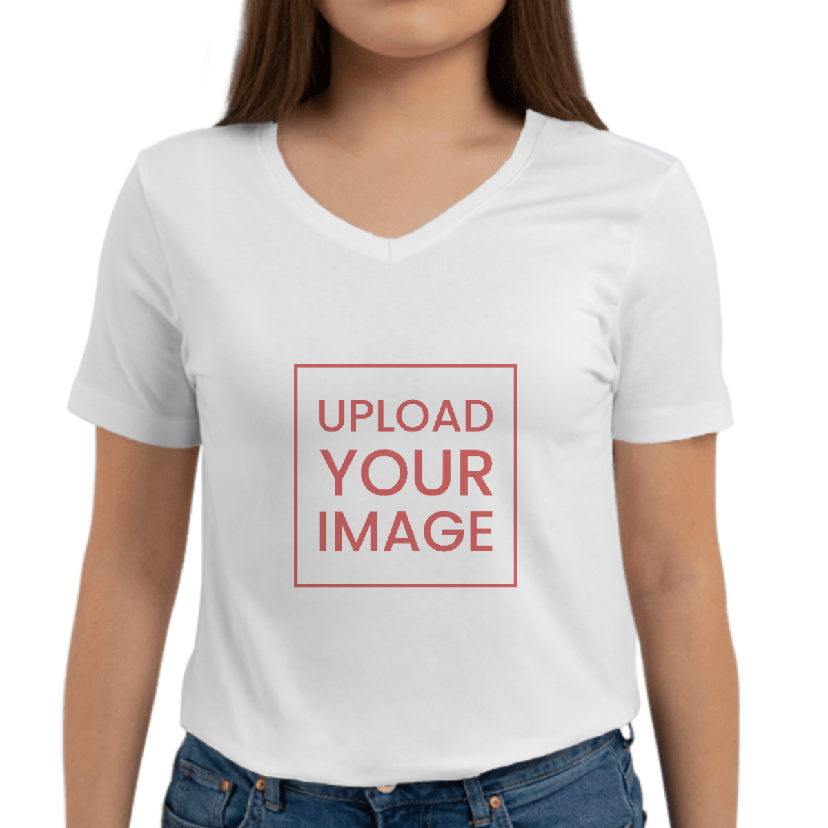 Custom Gildan Women's Heavy Cotton 100% Cotton V-Neck T-Shirt. 5V00L