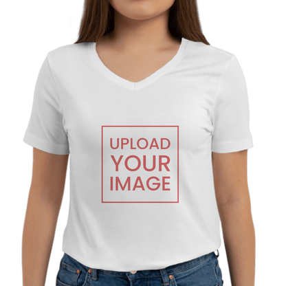 Custom Gildan Women's Heavy Cotton 100% Cotton V-Neck T-Shirt. 5V00L