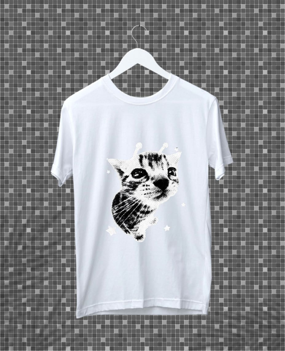 Y2K Alien Cat Meme Retro Silly Cat Vintage Kitty Funny Shirt T-Shirt