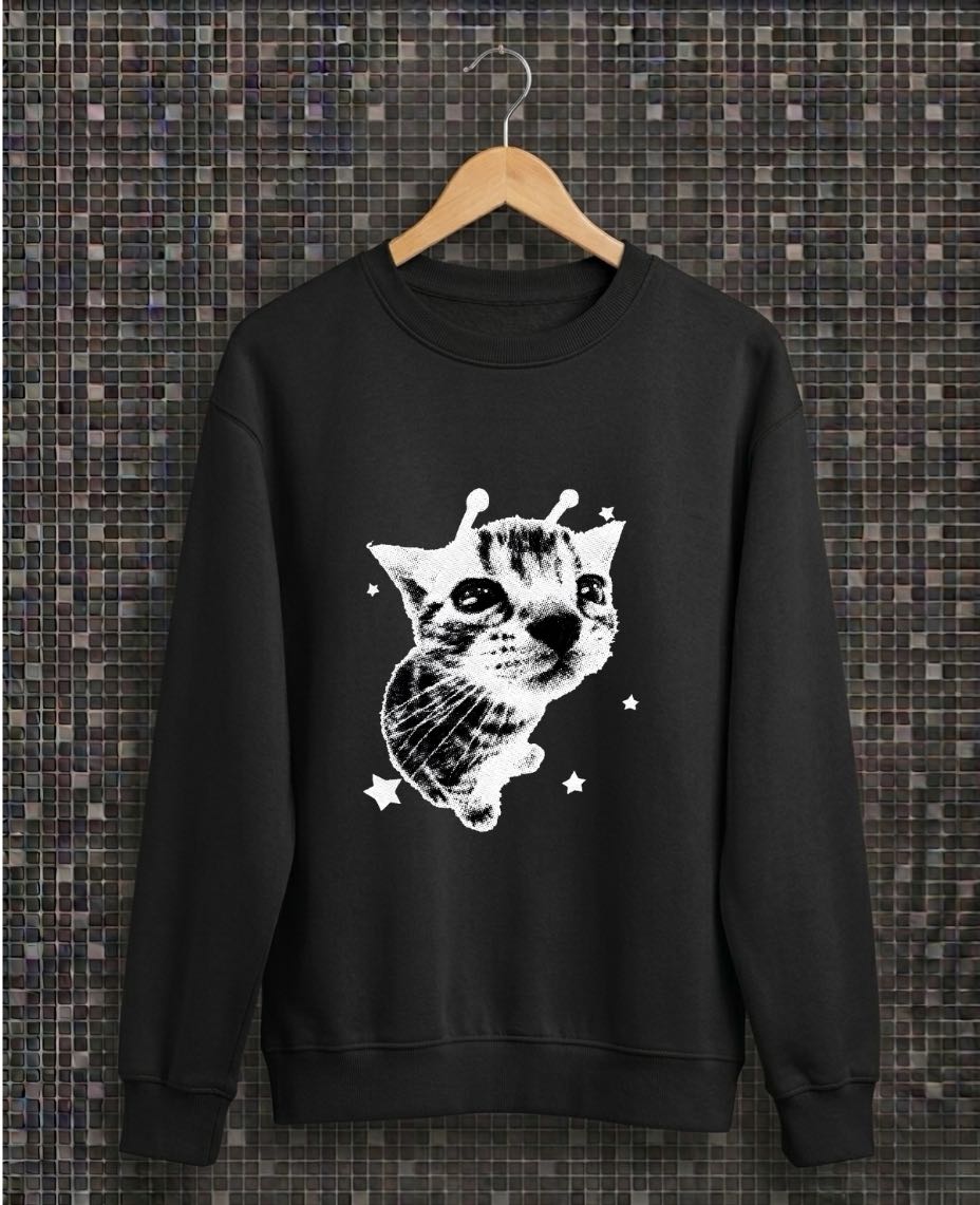 Y2K Alien Cat Meme Retro Silly Cat Vintage Kitty Funny Shirt T-Shirt