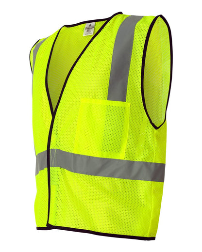 Custom Unisex Economy Single Pocket Hook-And-Loop Mesh Vest - Kishigo 1193-1194