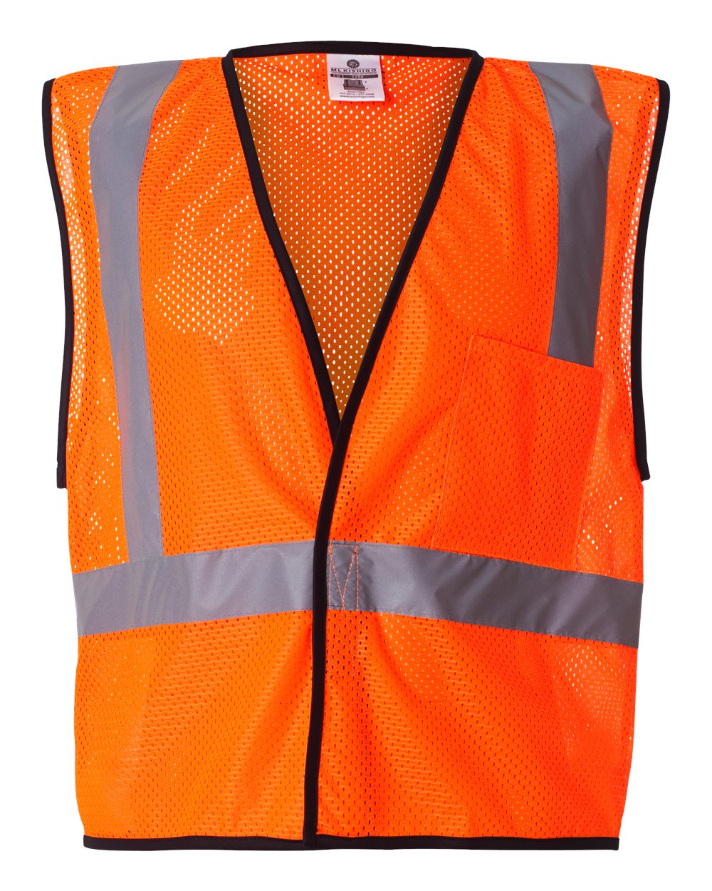 Custom Unisex Economy Single Pocket Hook-And-Loop Mesh Vest - Kishigo 1193-1194