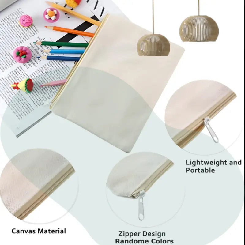 Personalized Canvas Zipper Storage Case – Custom Printed, Multi-Purpose Pouch Grand Print YJ