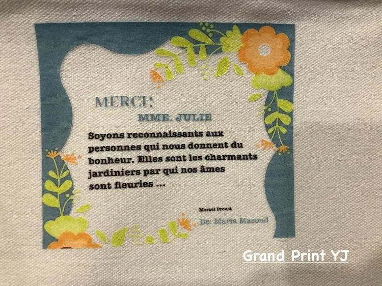 Personalized Canvas Zipper Storage Case – Custom Printed, Multi-Purpose Pouch - Teacher Gift Grand Print YJ