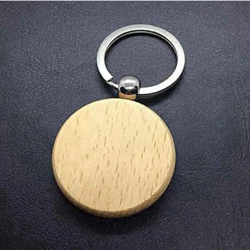 Personalized wooden keychain Laser engraving on wooden keychain Grand Print YJ