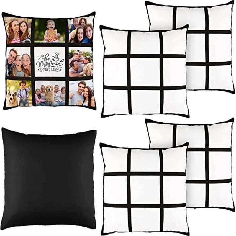 Pillow case personalized Short Plush Polyester 9 or 14 Panel- No Pillows Included