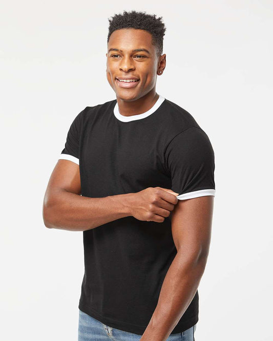 Customized Unisex Fine Jersey Ringer T-Shirt - Tultex 246