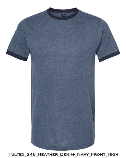 Customized Unisex Fine Jersey Ringer T-Shirt - Tultex 246