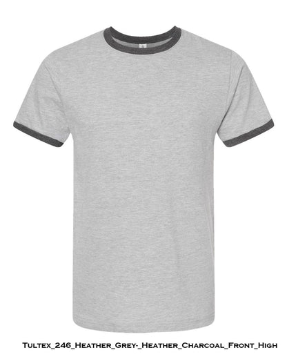 Customized Unisex Fine Jersey Ringer T-Shirt - Tultex 246