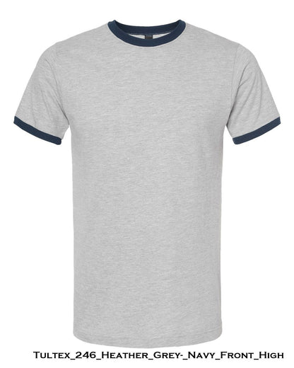 Customized Unisex Fine Jersey Ringer T-Shirt - Tultex 246