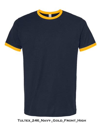 Customized Unisex Fine Jersey Ringer T-Shirt - Tultex 246