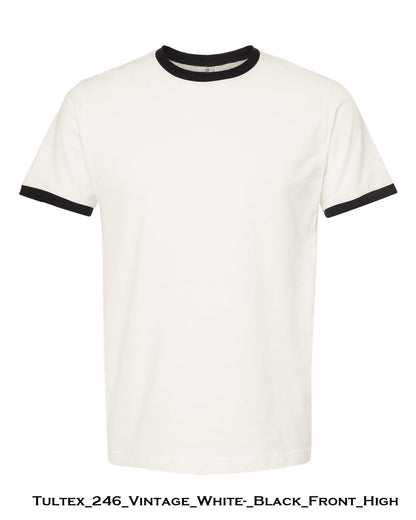 Customized Unisex Fine Jersey Ringer T-Shirt - Tultex 246