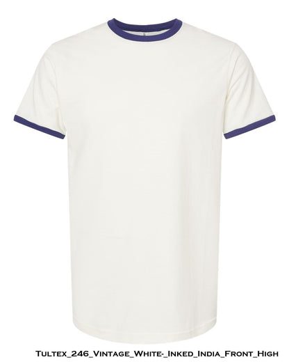 Customized Unisex Fine Jersey Ringer T-Shirt - Tultex 246