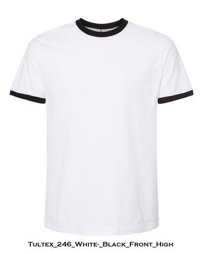 Customized Unisex Fine Jersey Ringer T-Shirt - Tultex 246