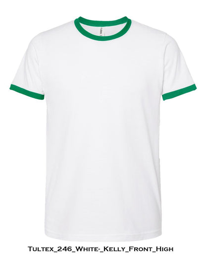 Customized Unisex Fine Jersey Ringer T-Shirt - Tultex 246