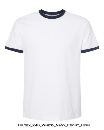 Customized Unisex Fine Jersey Ringer T-Shirt - Tultex 246