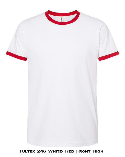 Customized Unisex Fine Jersey Ringer T-Shirt - Tultex 246