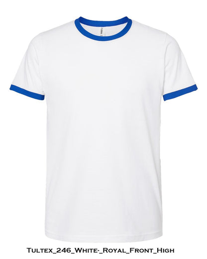 Customized Unisex Fine Jersey Ringer T-Shirt - Tultex 246